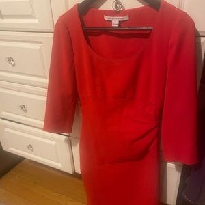 Diane von Furstenberg red sheath dress